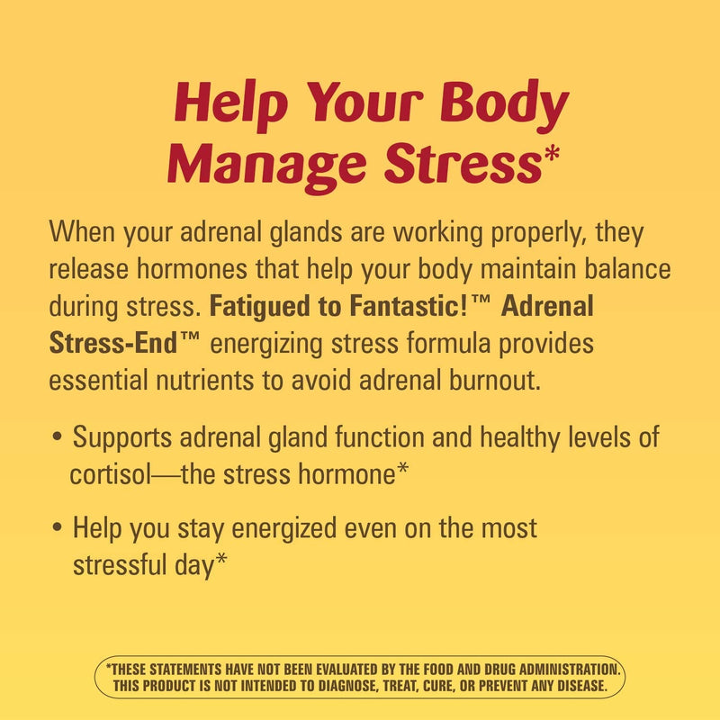 [Australia] - Nature's Way Fatigued to Fantastic! Adrenal Stress End, Stress-related Fatigue Support*, 60 Count 