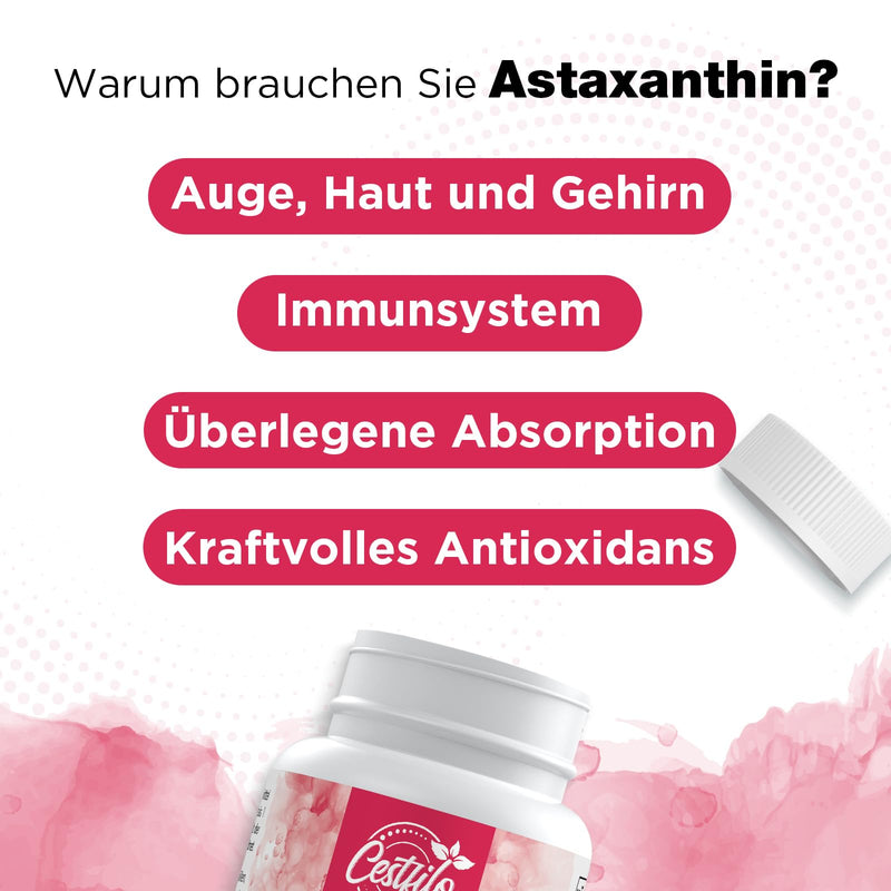 [Australia] - Cestfilo Liposomal Astaxanthin Supplement 24 mg, Maximum Absorption, Gluten Free, GMO Free (60 pieces (pack of 1)) 60 pieces (pack of 1) 