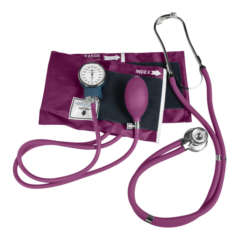 [Australia] - Lumiscope Professional Blood Pressure Kit - Stethoscope, Manual BP Cuff, Sphygmomanometer - Orchid 