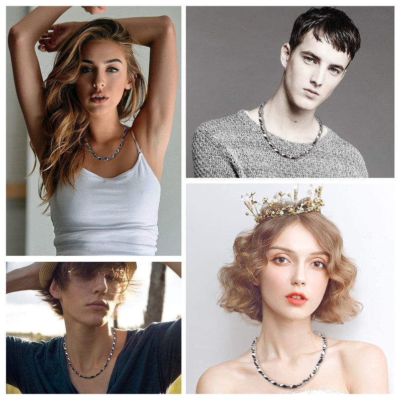 [Australia] - Hematite Necklace Unisex Black- Natural Magnetic Hematite Necklace Relieve Fatigue around Neck, Shoulder-17.6 inch (45cm) 17.6” (45cm) 
