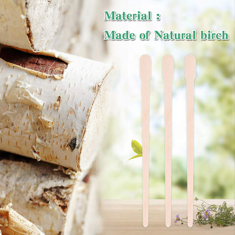[Australia] - JANYUN Eyebrow Wooden Spatulas, Pack of 200 Face Wooden Spatulas Waxing Applicator Small Wooden Sticks for Hair Removal or Wooden Crafts with Handle 