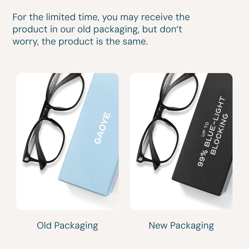 [Australia] - Blue Light Blocking Glasses - Fashion Square Eyeglasses, Anti UV Ray Computer Gaming Glasses Blue Blockers for Women/Men *Black & Transparent 2 