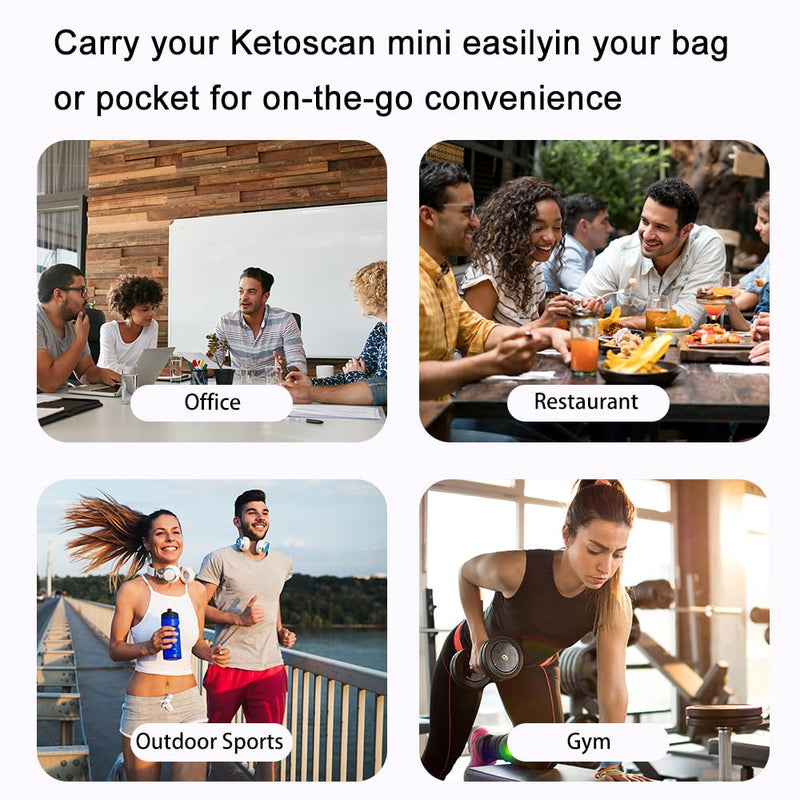 [Australia] - Ketone Breath Meter, Digital Ketosis Tester, Accurate Measurement, Help Monitor Your Weight & Ketosis(mool/L) Silver 
