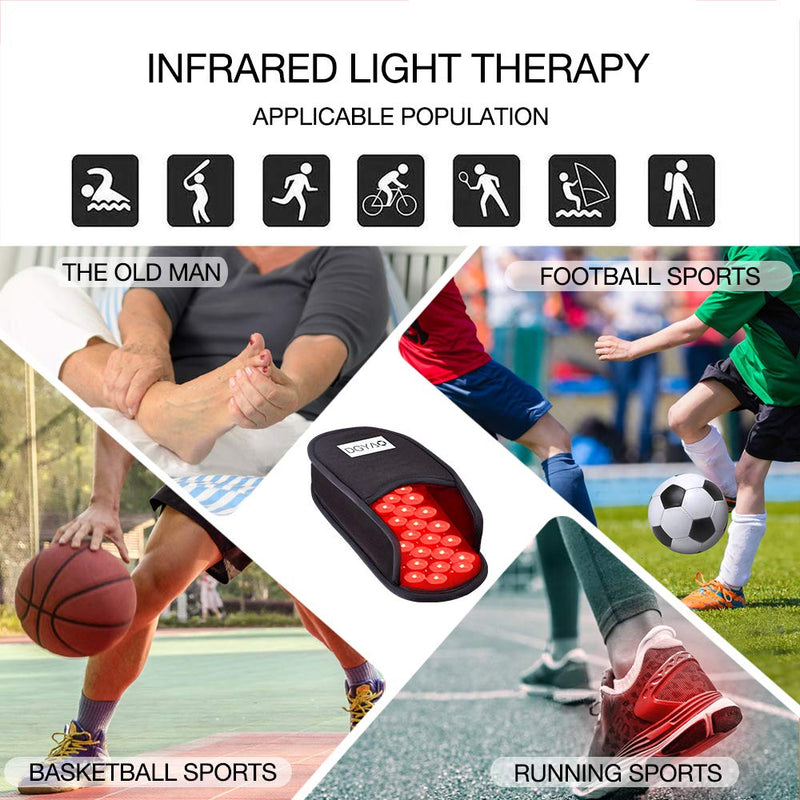 [Australia] - DGXINJUN Red Light Therapy Devices Near Infrared LED Pad 880 NM Foot Pain Relief Slipper for Feet Toes Instep One Pad Set 