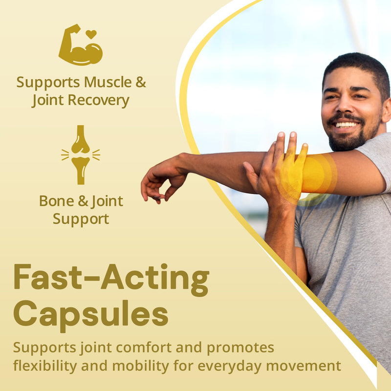 Strength & Spices Anti-inflammatory, Muscle and Joint Care Supplements for Mobility and Recovery, Turmeric Capsules with 28 Powerful Ingredients, Vegan and All-Natural, 1000mg, 60 Capsules, Refill Paper Bag