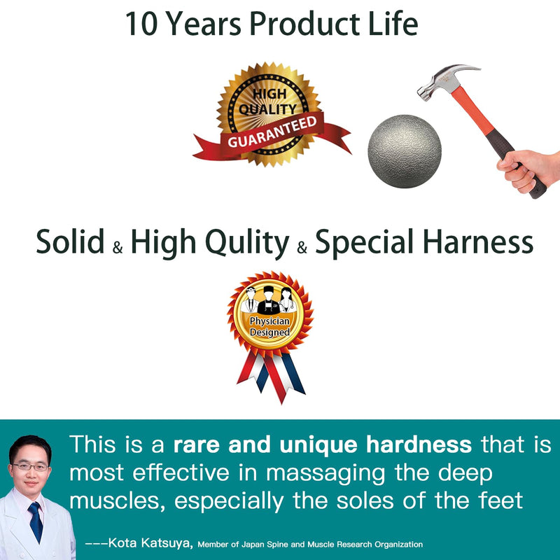 [Australia] - Plantar Fasciitis Relief Massage Ball ‚Äì Lacrosse Ball, Foot Massage Roller & Myofascial Release Ball for Foot Pain, Trigger Point Therapy, Hard Ball for Deep Tissue & Fascia Massage Black 