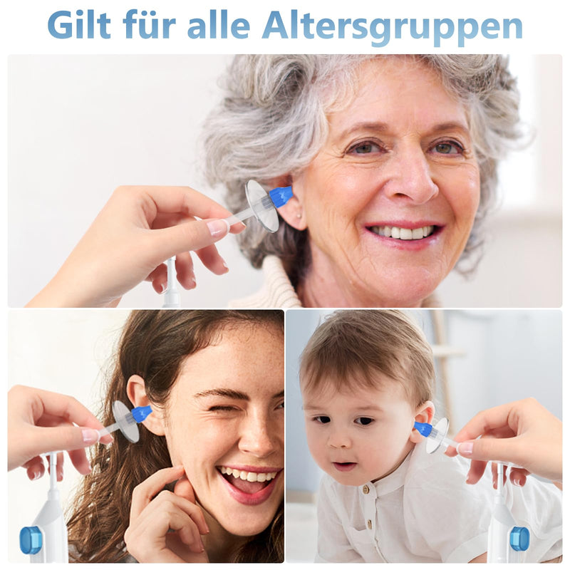 [Australia] - Ear cleaner earwax remover, VITCOCO ear cleaner for adults, ear irrigation system for adults & children, ear irrigation with 9+1 ear tips and water catch basin, blue 