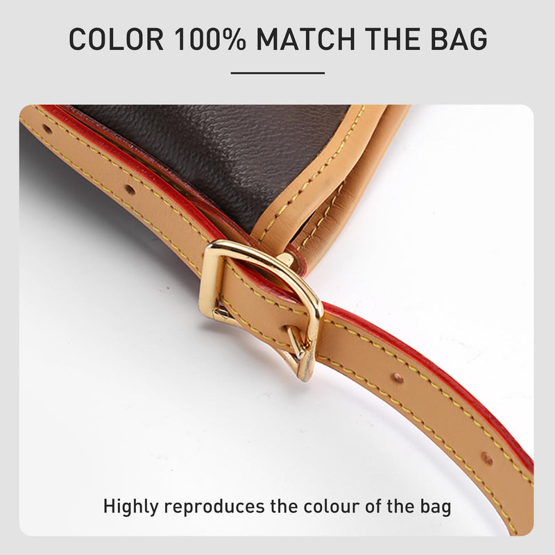 Vachetta Leather Strap Purse Straps Replacement Crossbody Compatible with Lv Carryall Tote Bag,Vegetable Tanned Top Cowhide Leahter Bag Strap,Width1.38'',Length35.4-41.7'',Beeswax Beeswax 1.38"width*41.7"length