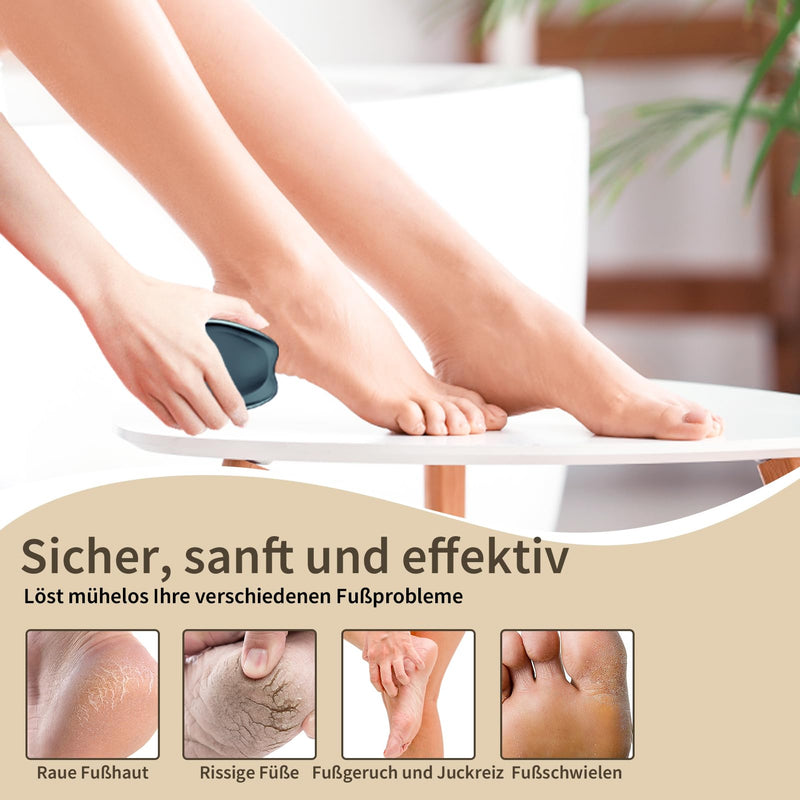 [Australia] - AnjoCare 2-in-1 nano glass callus remover, highly effective callus removal for wet and dry feet, professional callus file, callus rasp for foot care, safe and quick callus removal (black). Black 