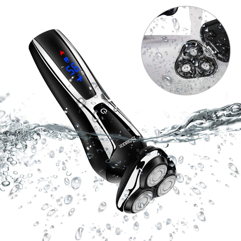 [Australia] - SURKER Electric Shaver Razor Cordless Beard Trimmer for Men Nose Hair Trimmer 3 in 1 Grooming Kit Plus 1 Facial Cleansing Brush Waterproof USB Rechargeable Dry Wet 