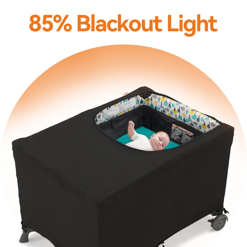 [Australia] - Pamo Babe Blackout Cover for Pack and Play - Baby Playard Cover, Breathable Netting for Indoor or Outdoor Tent 