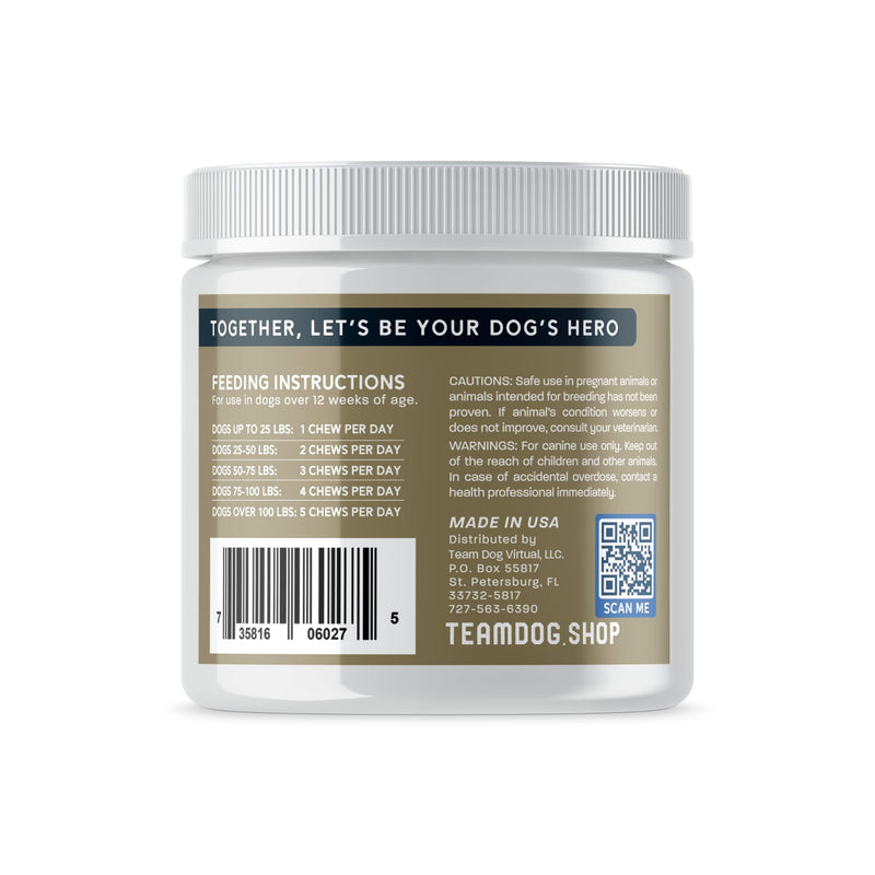 TEAM DOG Probiotic Chews for Dogs | Digestive Enzymes & Dog Probiotics for Yeast, Itchy Skin and Itchy Ears | for Allergies & Sensitive Stomachs | Promotes Digestive & Gut Health for Dogs | 120 Count - PawsPlanet Australia