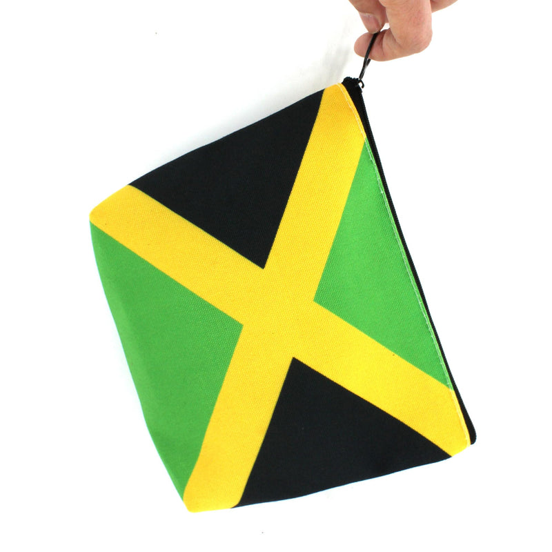 Canvas Makeup Bag Travel Toiletry Bag Makeup Bag for Women Girls Jamaica Flag Reggae(Jamaican-20PCS) JA-20