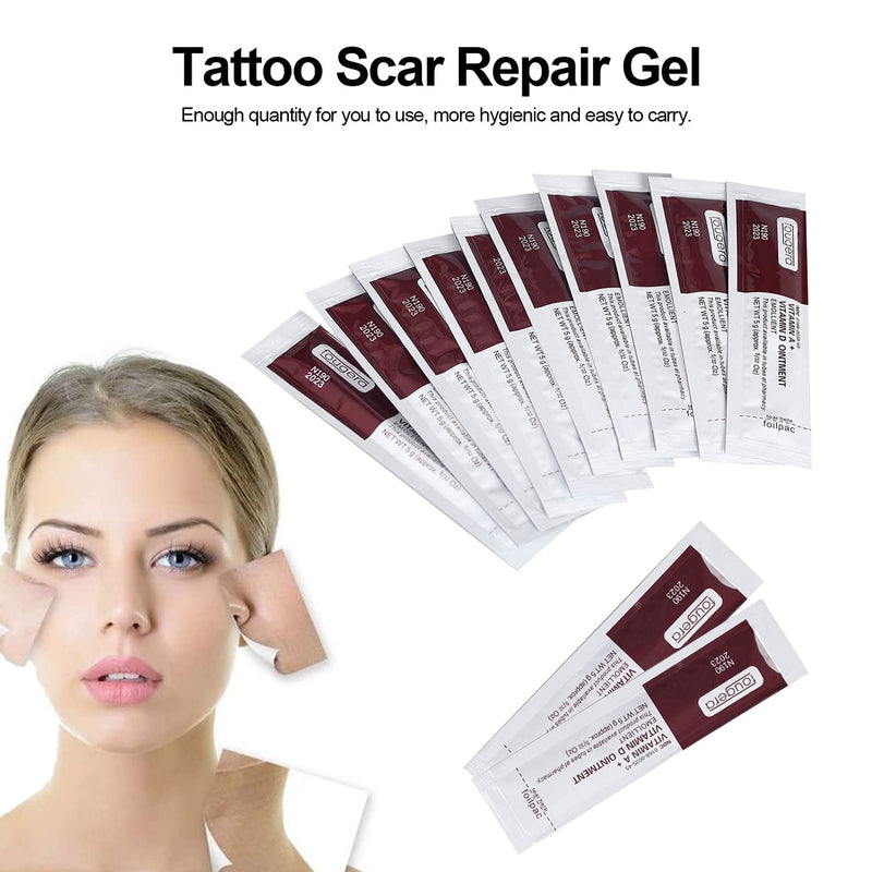 [Australia] - Proamate Tattoo Cream Tattoo Scar Repair Gel, Microblading Aftercare Ointment Vitamin A & D Anti Scar Tattoo Aftercare Cream for Makeup Microblading and Tattoo Healing Supplies (White, 50) White 