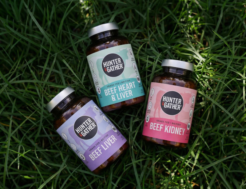Hunter & Gather Beef Heart & Liver Capsules 180 | 100% British Grass-Fed | Freeze-Dried Whole Food Organ Supplement | No Fillers, Binders or Synthetic Vitamins | Nose-to-Tail Nutrition | 30 Servings