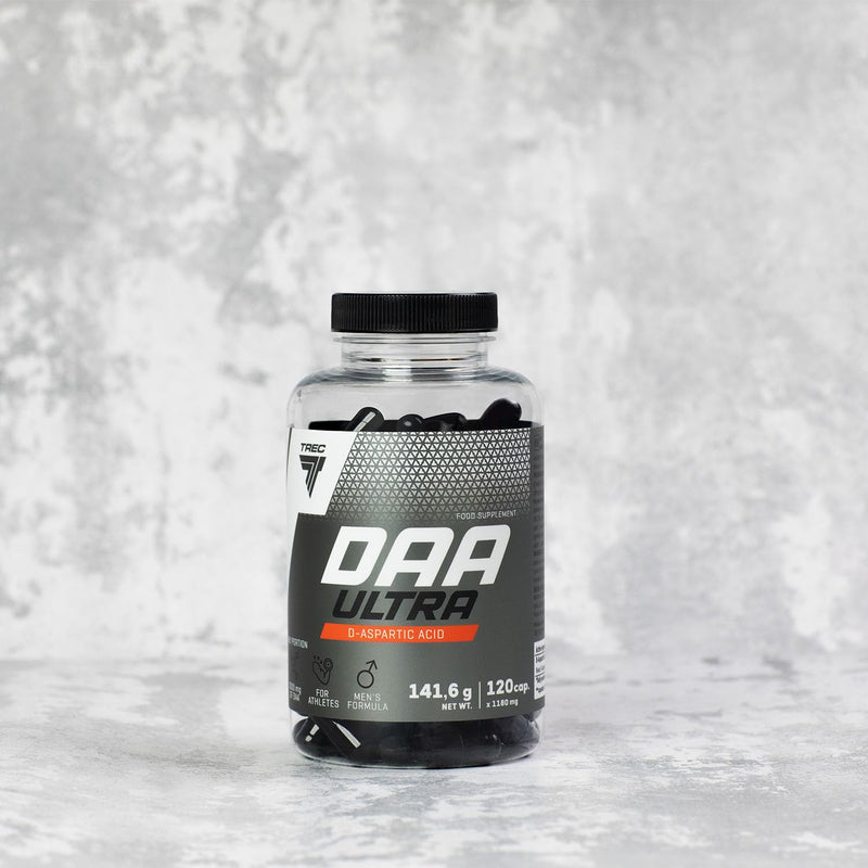 TREC Nutrition DAA Ultra - 120 Capsules - Booster Testosterone Modulator - Fast Increase of Strength and Muscle Fibre Mass