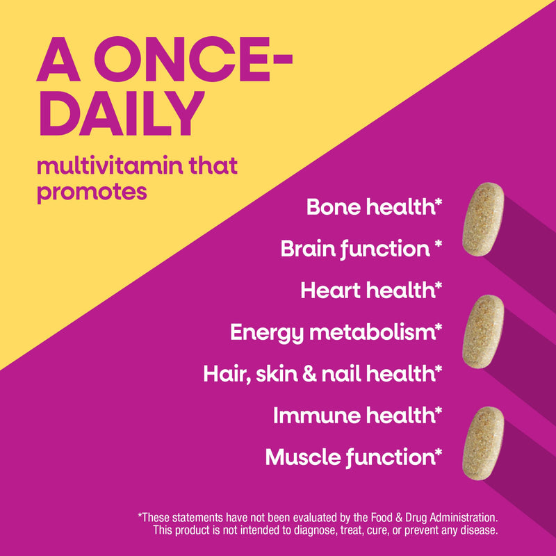 Nature's Way Alive! Women's 50 Plus Ultra Potency Multivitamin, 60 ct | Complete and High Potency Formula with Vitamin D3, C, E, and Methylated B12; Supports Heart, Brain, and Bone Health*. 60 Count (Pack of 1)