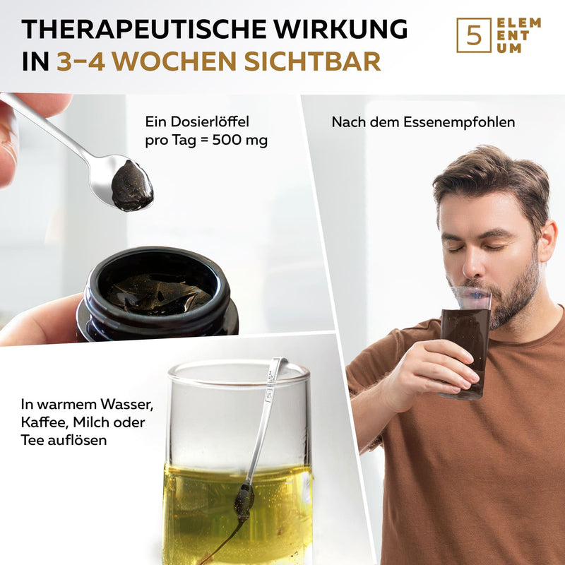 [Australia] - Original Shilajit Resin with 24K Pure Gold – 25g | 82% fulvic acid | Highly dosed & natural | With the 5 Elementum app for optimal control 24 carat gold shilajit 