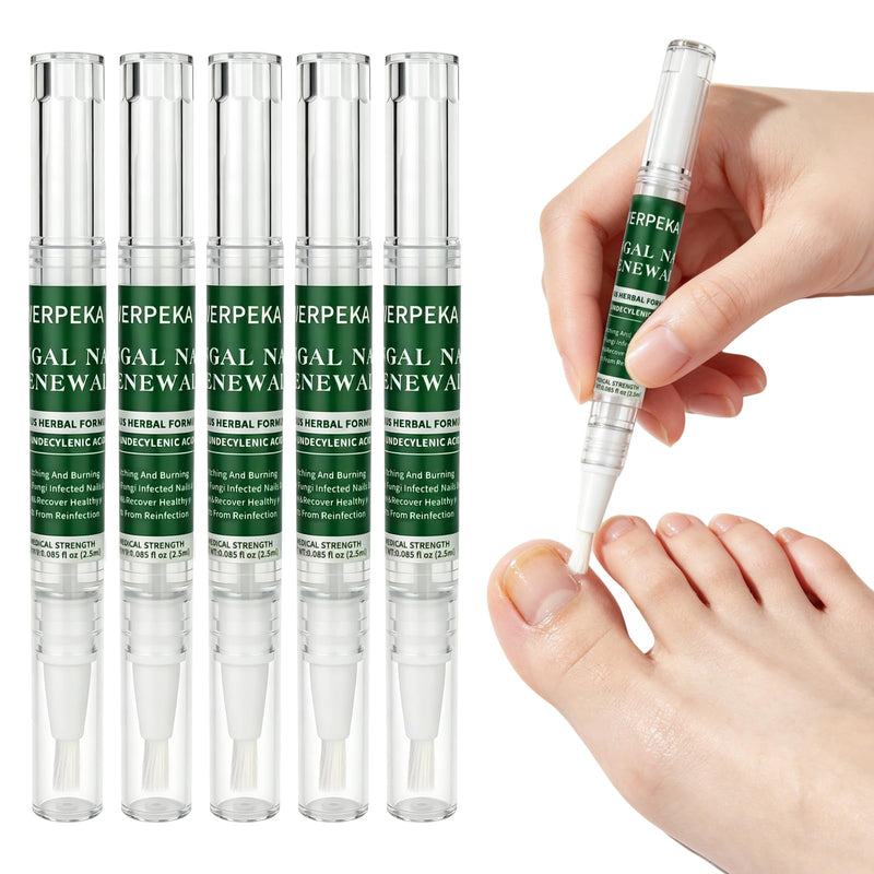 2026 Upgraded Nail Fungus Pen, Toenail Fungus Treatment Extra Strength, 25% Undecylenic Acid Ingrown Toenail Treatment - 5 Pack