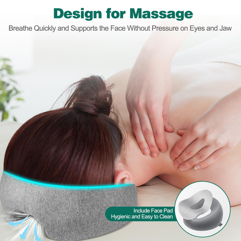 [Australia] - Face Down Pillow, Massage Headrest for Bed, Face Cradle for Stomach Sleeping, Prone Sleepers, After Eye Surgery Recovery, Massage Pillow for Bed 