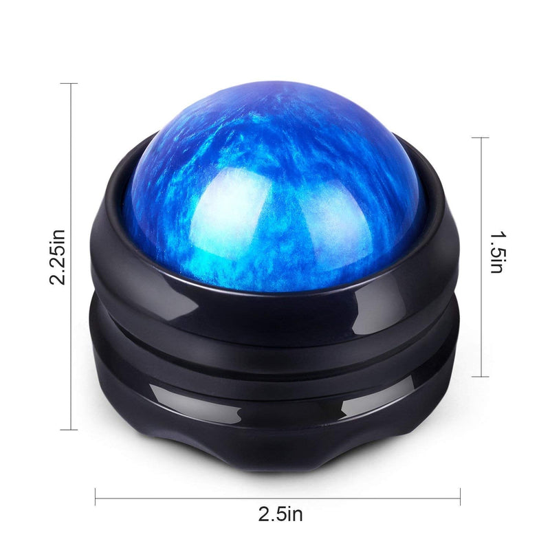 [Australia] - Manual Massage Roller Ball - Massager and Therapy Tool for Sore Muscles, Shoulders, Arms, Neck, Back, Feet, Body, Deep Tissue, Stiffness, Joint Pain, Stress Relief Blue 