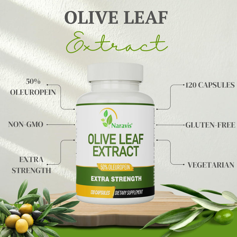 [Australia] - Olive Leaf Extract - 4-Month Supply - 50% Oleuropein Highest Concentration 