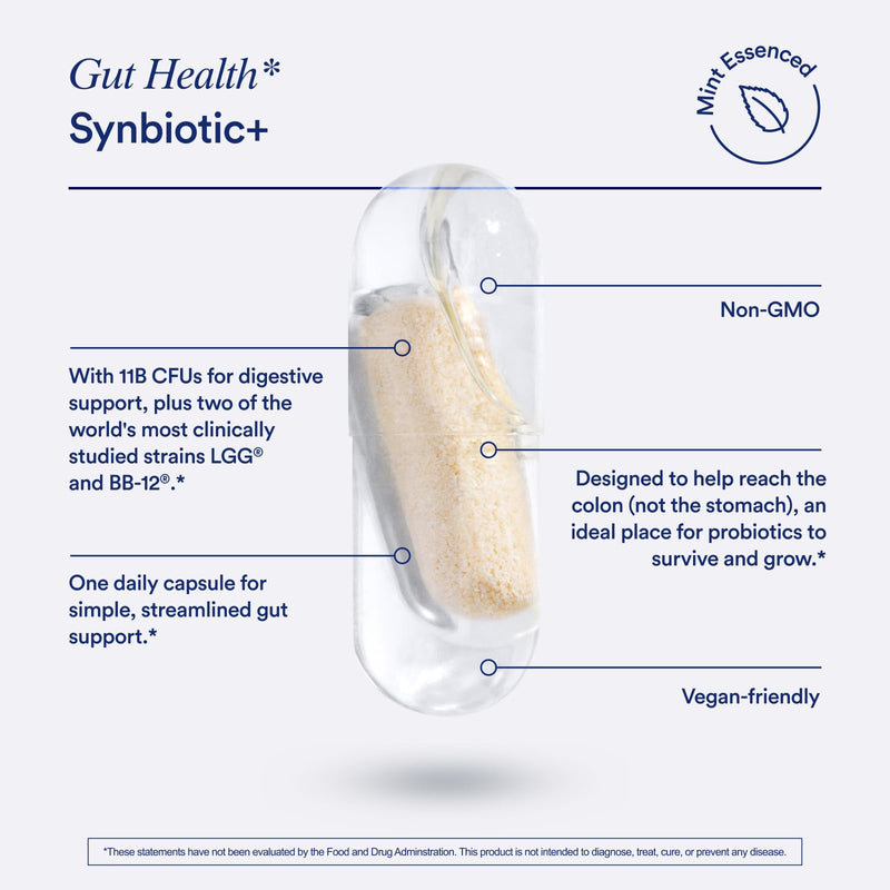 [Australia] - Ritual Synbiotic+ Probiotic, Prebiotic, Postbiotic, 3-in-1 Formula for Gut and Digestive Health, Regularity, Bloat, Immune Support, Vegan Delayed-Released Capsule, Probiotics for Women and Men, 30 Day 