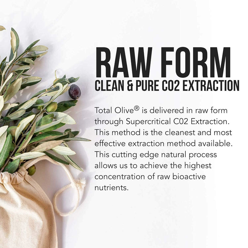 [Australia] - Total Olive® - Olive Leaf Extract (40% Oleuropein) Plus Olive Fruit Extract (20% Hydroxytyrosol) – Full Spectrum Extract Grown & Extracted in Spain – BioPerine Absorption Enhancement (60 Count) 