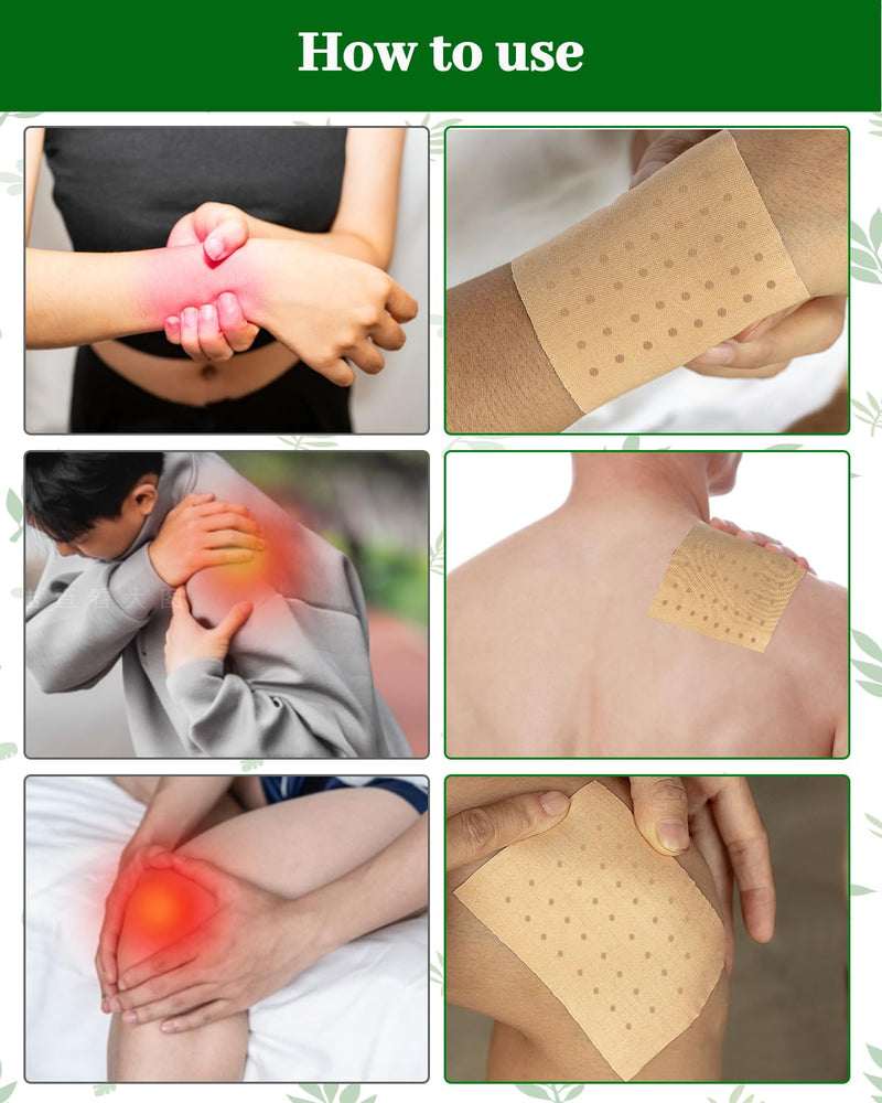 [Australia] - 24Pcs Pain Relief Plasters, MQUPIN Double Sided Perforated Pain Plaster, Natural Herbal Heat Plaster, 8-12 Hours Lasting Relief for All Parts of the Body 24pcs 
