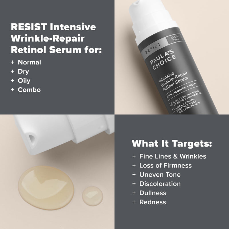 Paula's Choice RESIST Intensive Wrinkle-Repair Retinol Serum, 1 Fl Oz | Face Serum with Squalane, Vitamin C & E for Anti-Aging & Wrinkle Treatment