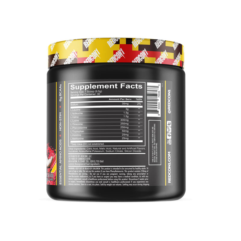 [Australia] - REDCON1 Grunt EAAs, Tiger's Blood - Sugar Free, Keto Friendly Essential Amino Acids Powder - Post Workout Powder Containing 9 Amino Acids to Help Train, Recover, Repeat (30 Servings) 