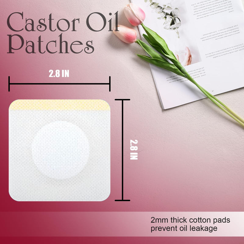 [Australia] - Castor Oil Patches, 100PCS Castor Oil Belly Button Patch Disposable Organic Cotton Self-Adhesive Pads for Belly Button, Anti Leakage Design, Breathable & Portable, No Wash 1 Count (Pack of 100) 