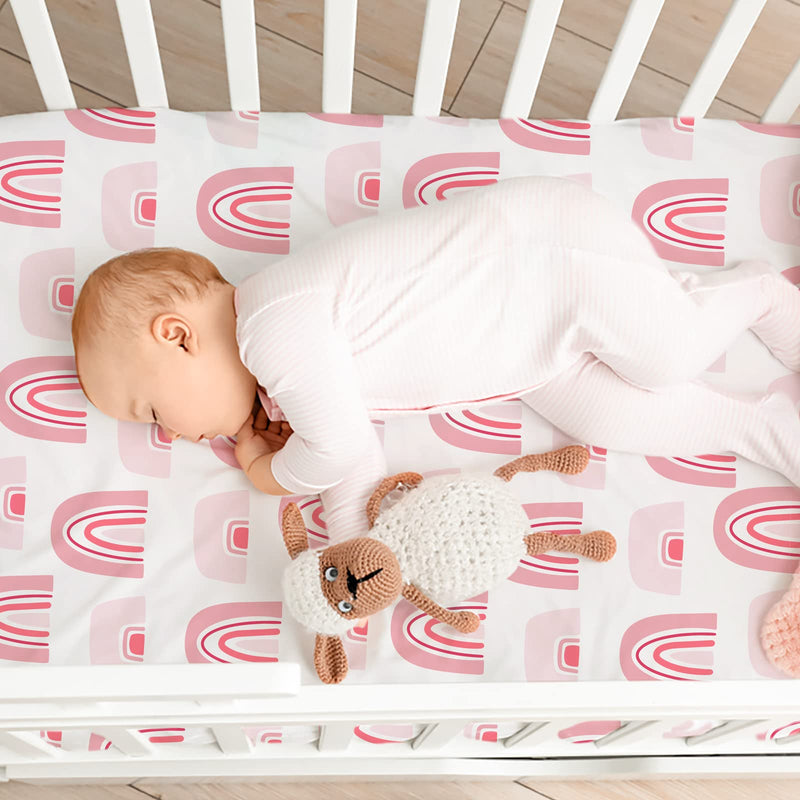 [Australia] - Gllquen Baby Bassinet Sheets 4 Pack, Breathable Cozy Fitted Mattress Sheet, Elastic Travel Crib Fashionable Floral Pattern, Standard Cradle Safe Sheets for Baby Boy Girls 32"X16"(Love) Love 