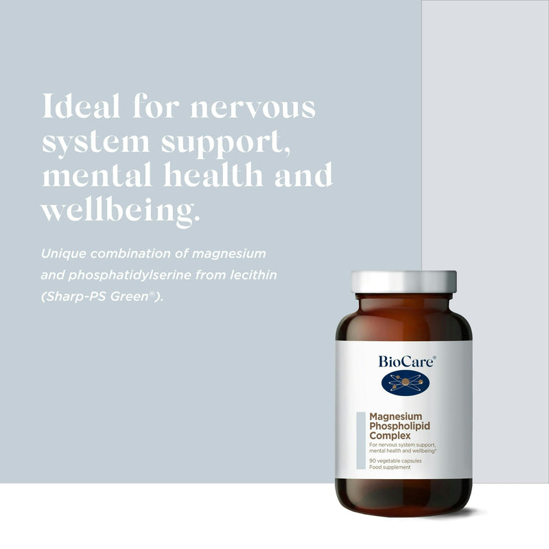 BioCare Magnesium Phospholipid Complex - Magnesium and Phosphatidylserine from Sunflower Lecithin - for Energy, Muscle & Psychological Function - 90 Capsules