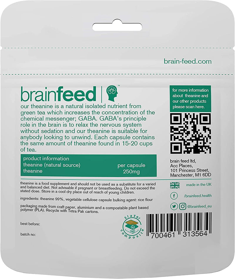 Pure L theanine Supplement (60) | 250mg l theanine Capsules – 1 a Day | Stress Relief Supplement & Calm aid | GABA Supplement Support | Lab-Tested | Vegan | 1-A-Day, Fast-acting l theanine supplement, Relaxation Without Sedation, GABA alternative, 99% ...