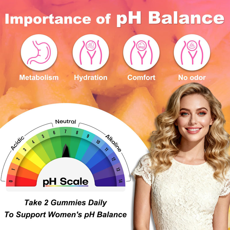 2 Packs Feminine Balance Gummies for Women, Pineapple Flavor | PH Balance Gummies Support Women's Health, Vaginal Flora, Gut Health & Immune System, Vegan, Gelatin & Gluten-Free, 120 Count 60 Count (Pack of 2)