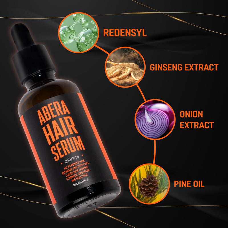 Abera Redensyl Hair Growth Serum for Fuller-Looking Hair, 1 Serum | 2% Redensyl, Ginseng & Onion Extract for Hair Thickening, Thinning Hair, Fast Absorbing, Hair Care for Men & Women A. 1 Serum
