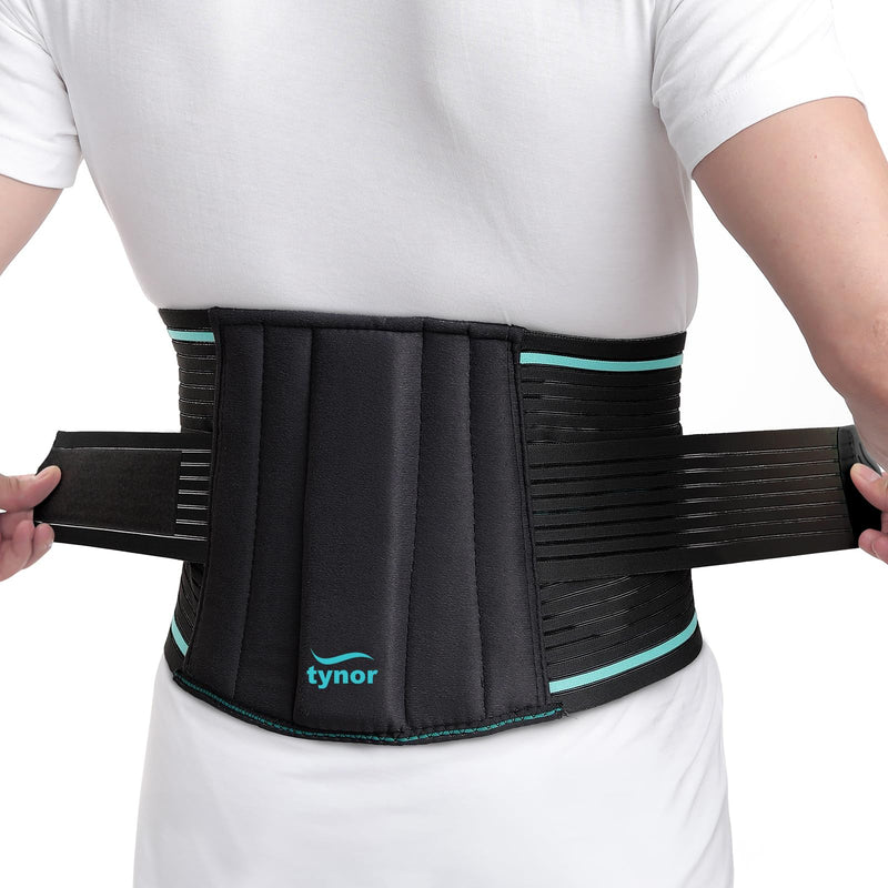 [Australia] - TYNOR Back Support Belt Adjustable Back Brace for Lower Back Pain,Breathable Lumbar Support Belt for Men & Women, Lower Back Brace for Herniated Disc, Sciatica & Heavy Lifting (Medium, Classic Black) Medium 