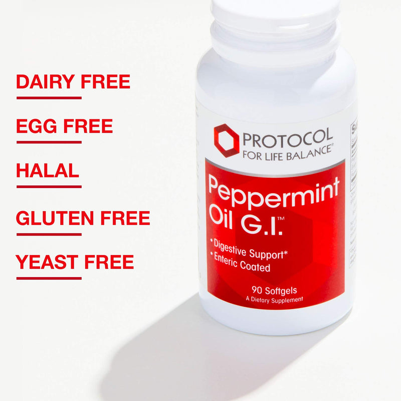 [Australia] - Protocol Peppermint Oil G.I. - Digestive Support with Ginger and Fennel oils - 90 Softgels 