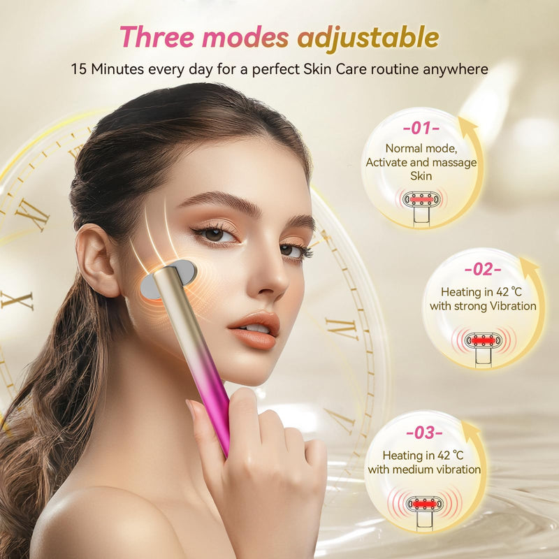 7 in 1 Red-Light-Therapy，Red Light Therapy for Face Eye Skincare Equipment at Home，Red for Skincare & Blue Rejuvenation Tool (Rose Purple) Rose Purple