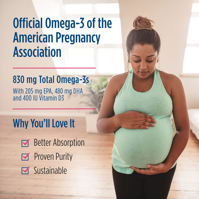 [Australia] - Nordic Naturals Prenatal DHA, Unflavored - 180 Soft Gels - 830 mg Omega-3 + 400 IU Vitamin D3 - Supports Brain Development in Babies During Pregnancy & Lactation - Non-GMO - 90 Servings 180 Count (Pack of 1) 