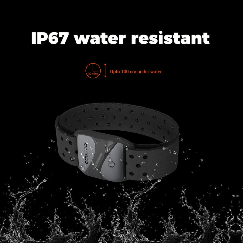[Australia] - COOSPO Heart Rate Monitor Armband HW807, Bluetooth 5.0 ANT+ HRM with HR Zone LED Indicator, Tracking Heartbeat HRV for Fitness Training, Work with Peloton/Polar/Wahoo/Strava/Zwift/DDP Yoga HW807 Armband Heart Rate Monitor 