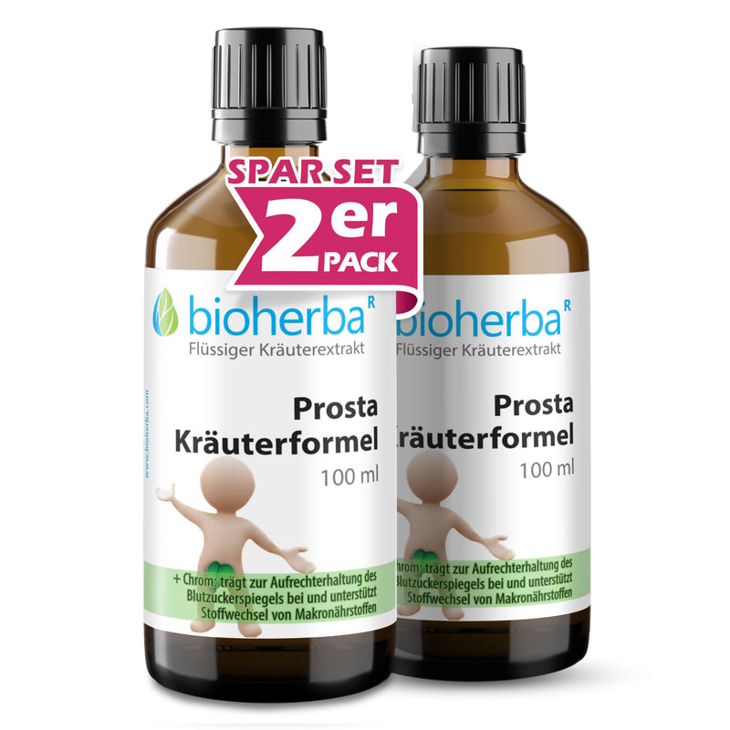 [Australia] - BIOHERBA 2 prostate herbal formula drops - 100ml tincture - supports macronutrient, acid-base and carbohydrate metabolism, vegan - with zinc and plant extracts - PZN 18215818 2 pieces 