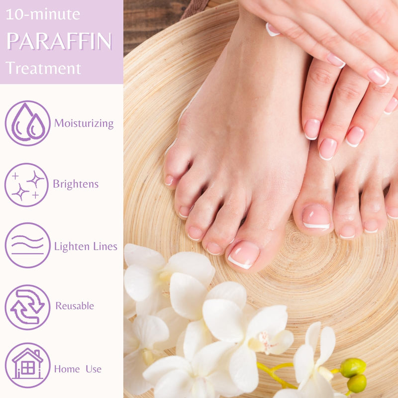 [Australia] - 10-Minute Paraffin Hand & Foot Treatments, Self Contained Paraffin Wax Gloves and Booties Set for Intensive Hydration at Home (Rose) Hands & Feet-2 Pairs 