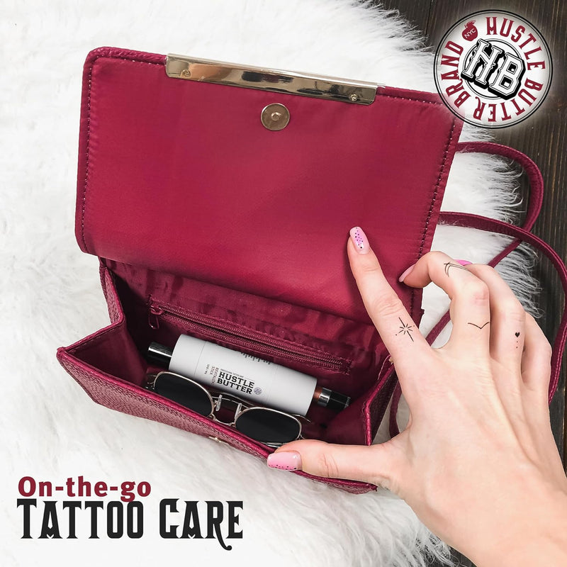 [Australia] - Hustle Butter Tattoo Aftercare - Portable Balm Stick - On The Go Tattoo Aftercare - Naturally Derived Vegan Cruelty Free - Mess Free - 1.6 oz 
