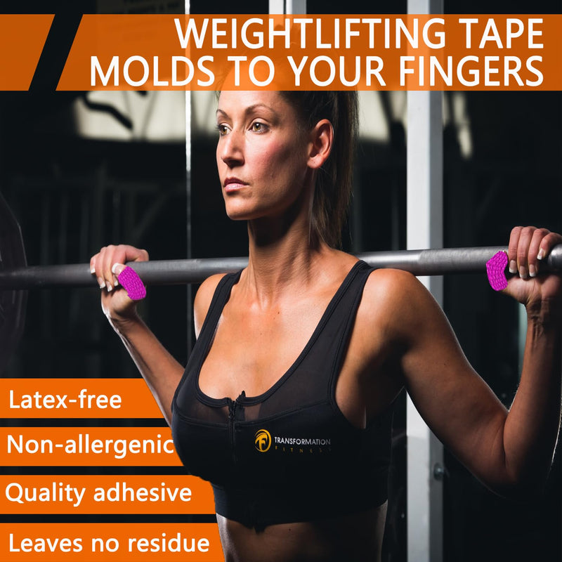 ANAMPION Weightlifting Hook Grip Tape 4 Roll 23ft/Roll Comfortable & Stretchy Athletic Thumb Tape for Weight Lifting & Cross Training Gym Workout Tape - Protect Thumb, Wrist & Finger MIX-1.5"-4Roll