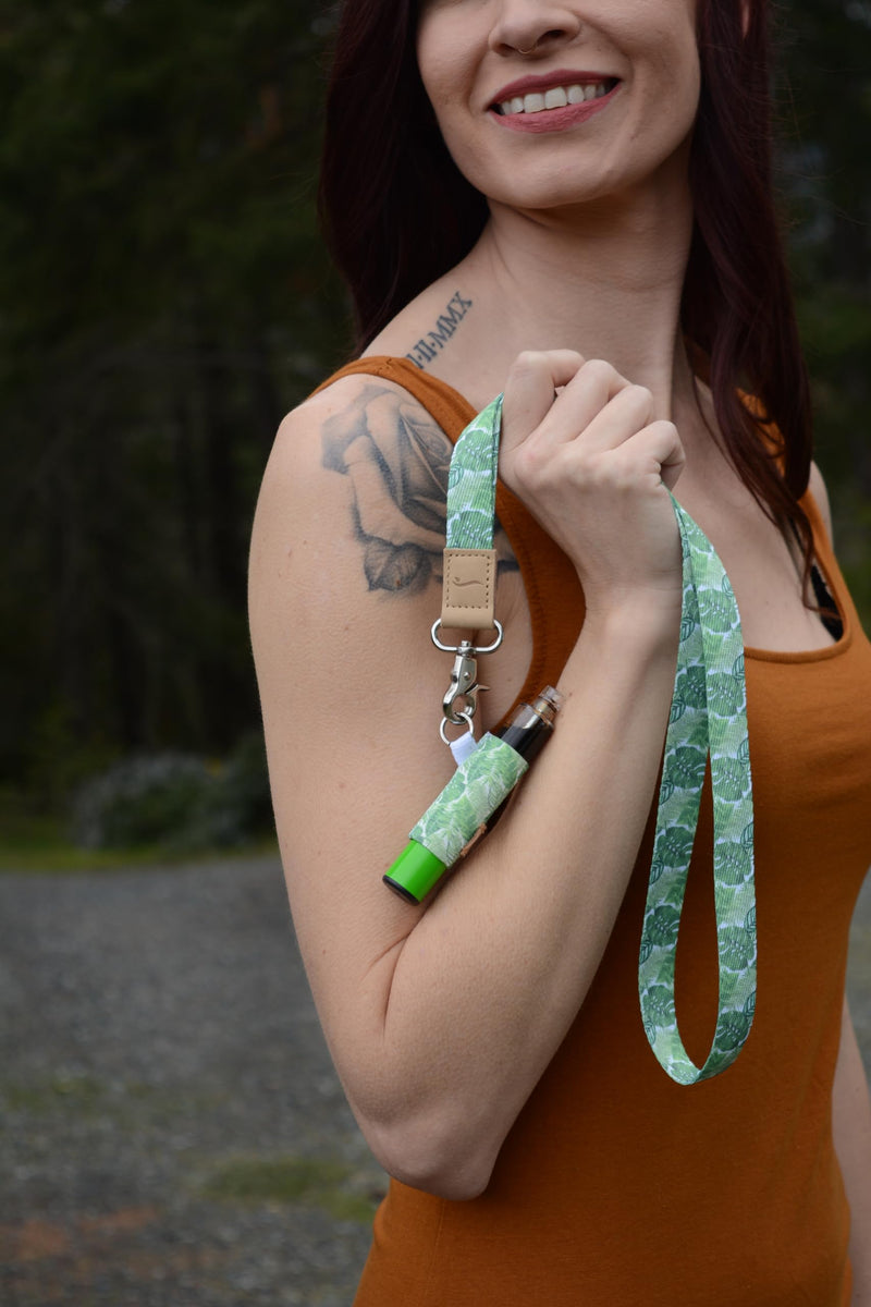 [Australia] - River & Rain Lanyard & Elastic Anti Lost Device Holder Case Leash Necklace for many uses Large Gray Tiedye 
