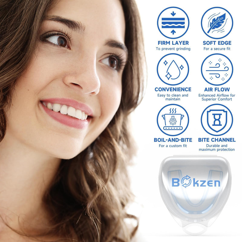 [Australia] - 4 Pack Blue Kids Mouth Guard for Grinding Teeth, Moldable Kid Mouth Guard for Clenching Teeth at Night, Comfortable Mouthguard Stops Bruxism, TMJ Small Size for Kids 