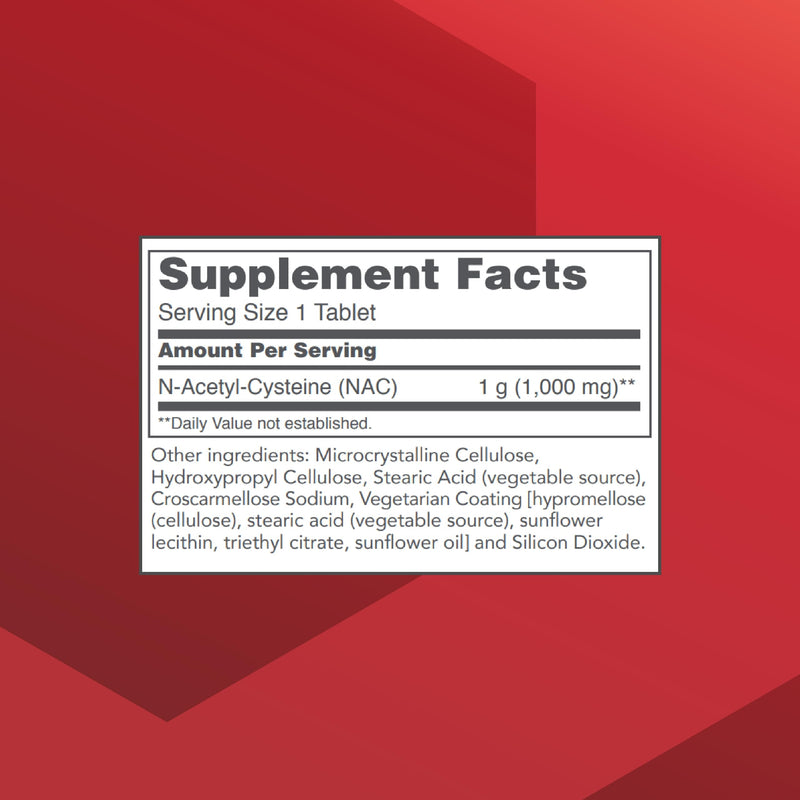 [Australia] - PROTOCOL FOR LIFE BALANCE NAC N-Acetyl Cysteine 1000mg - Glutathione Production & Respiratory Function - 120 Tabs 