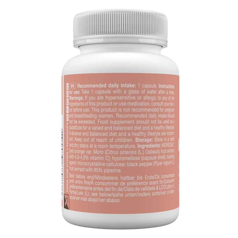 Morosil Capsules 400 mg, with Vitamin C Antioxidant and Black Pepper for Better Absorption, 60 Capsules, 1 per Day, Moro Caps by Tummy Tox Morosil 1x